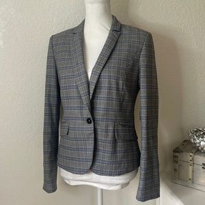 RW & Co Women’s Grey/blue one button Blazer size 8‎